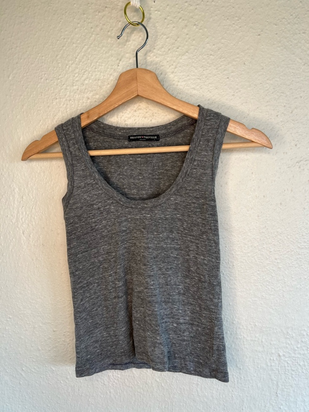 Brandy Melville Gray Scoop Tank Top